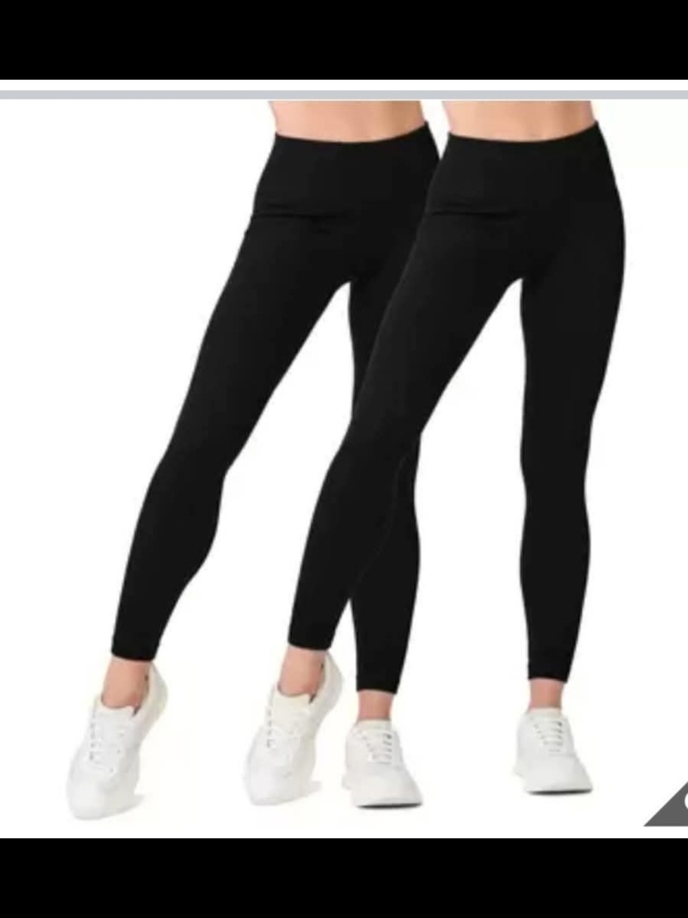 2 Pair Lemon Black High-Rise Women's Leggings - Pair